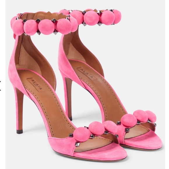 ALAÏA La Bombe 90 suede sandals NWOT - Picture 1 of 11